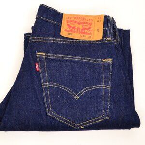 Levi's 501 Men's Size W32 L32 Blue Straight Fit Denim Jeans NWOT